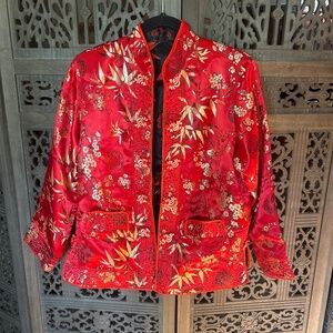 Reversible warm quilted Asian Jacket